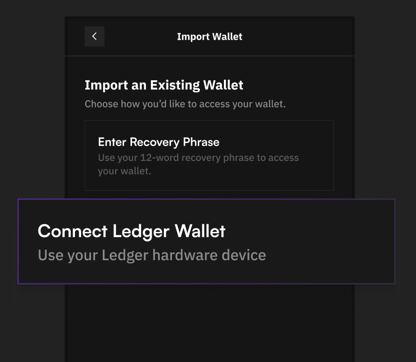 Ledger guide connect wallet 1
