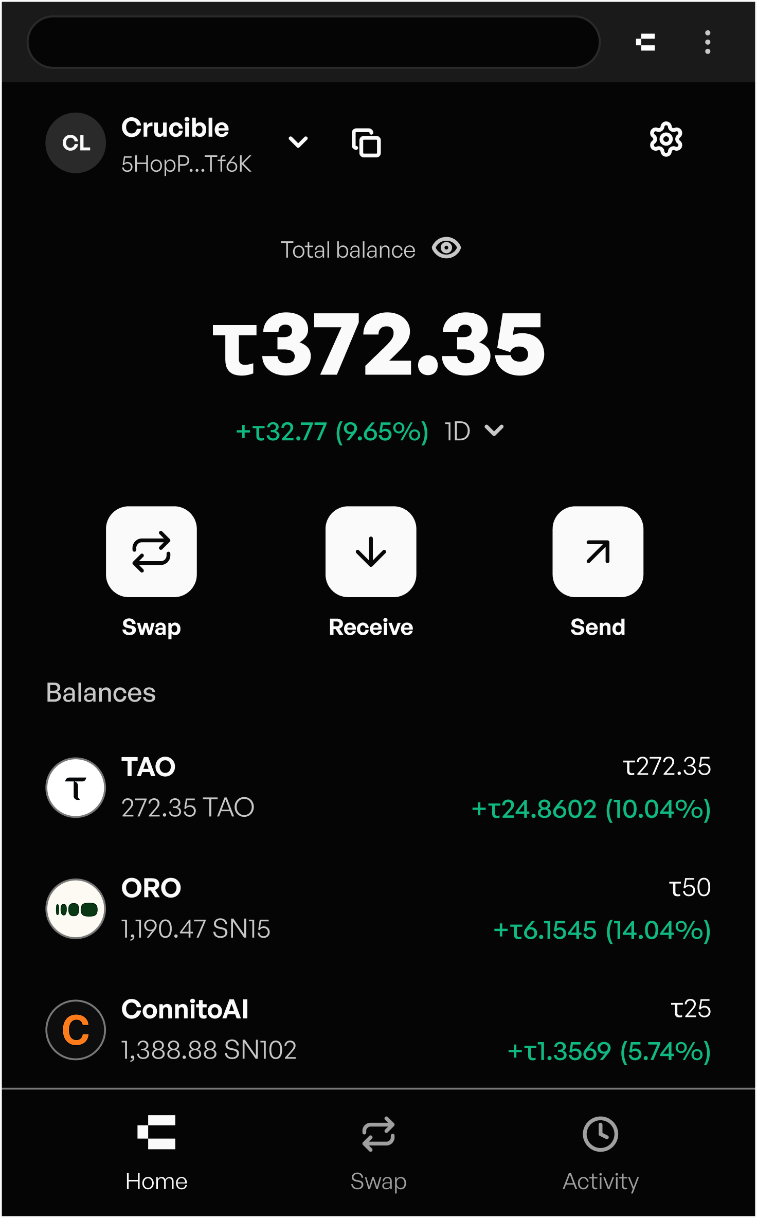 Crucible browser extension preview
